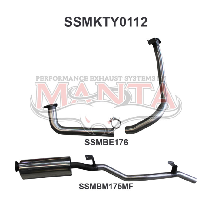 Manta Landcruiser FZJ75, 78 2.5in off Extractors Exhaust System SSMKTY0112