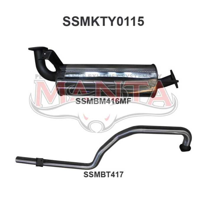 Manta FZJ105 2.5in off Extractors Muffler/Tailpipe Muffler SSMKTY0115