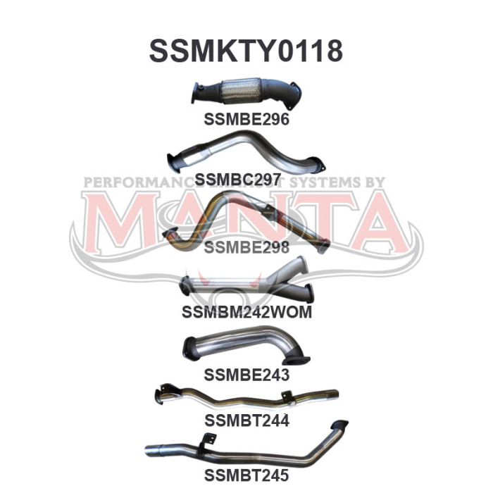 Manta VDJ79 Single Cab Twin 3in WOM With Cat Exhaust System SSMKTY0118