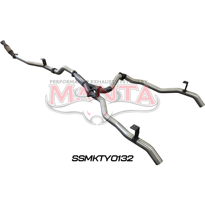 Manta VDJ79 V8 Ute Dual 3in NO Cat, With Hotdog DPF Exhaust System SSMKTY0132