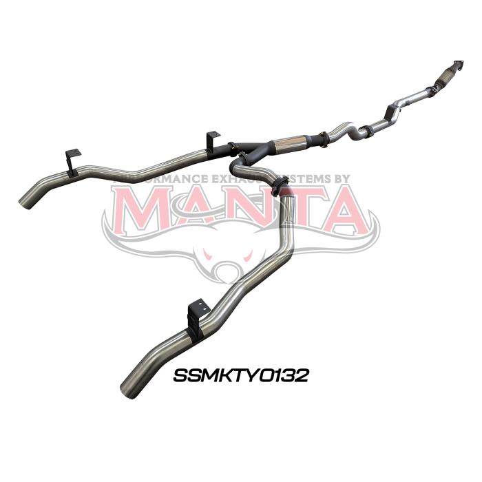 Manta VDJ79 V8 Ute Dual 3in NO Cat, With Hotdog DPF Exhaust System SSMKTY0132