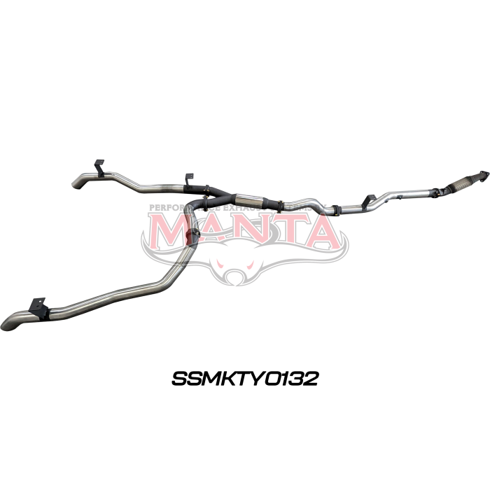 Manta VDJ79 V8 Ute Dual 3in NO Cat, With Hotdog DPF Exhaust System SSMKTY0132