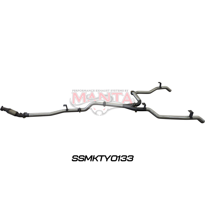 Manta VDJ79 V8 Ute Dual 3in NO Cat, WOM DPF Exhaust System SSMKTY0133