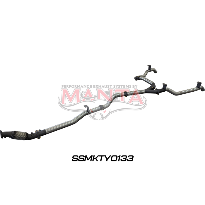 Manta VDJ79 V8 Ute Dual 3in NO Cat, WOM DPF Exhaust System SSMKTY0133