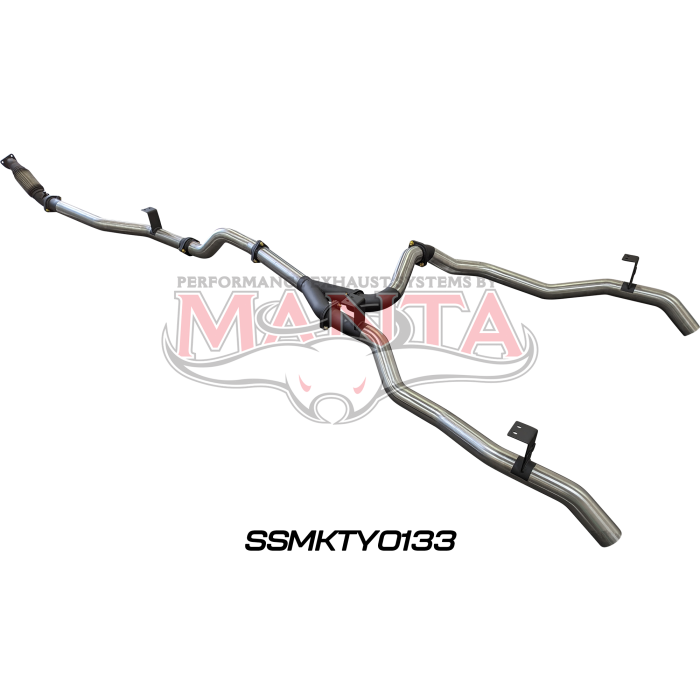 Manta VDJ79 V8 Ute Dual 3in NO Cat, WOM DPF Exhaust System SSMKTY0133