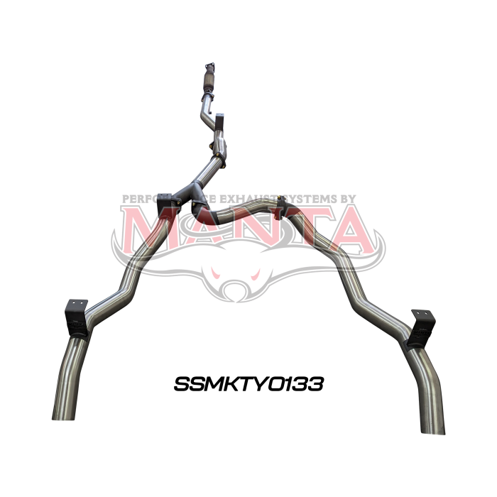 Manta VDJ79 V8 Ute Dual 3in NO Cat, WOM DPF Exhaust System SSMKTY0133
