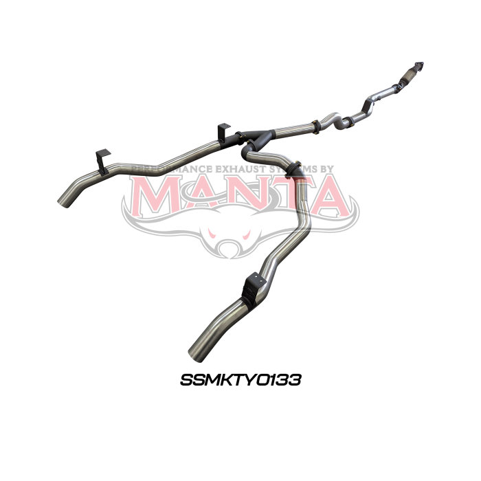 Manta VDJ79 V8 Ute Dual 3in NO Cat, WOM DPF Exhaust System SSMKTY0133