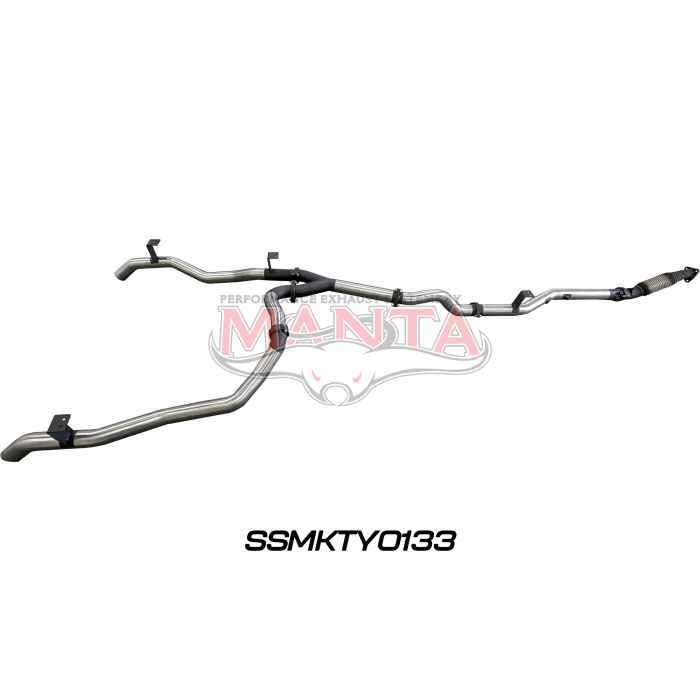 Manta VDJ79 V8 Ute Dual 3in NO Cat, WOM DPF Exhaust System SSMKTY0133