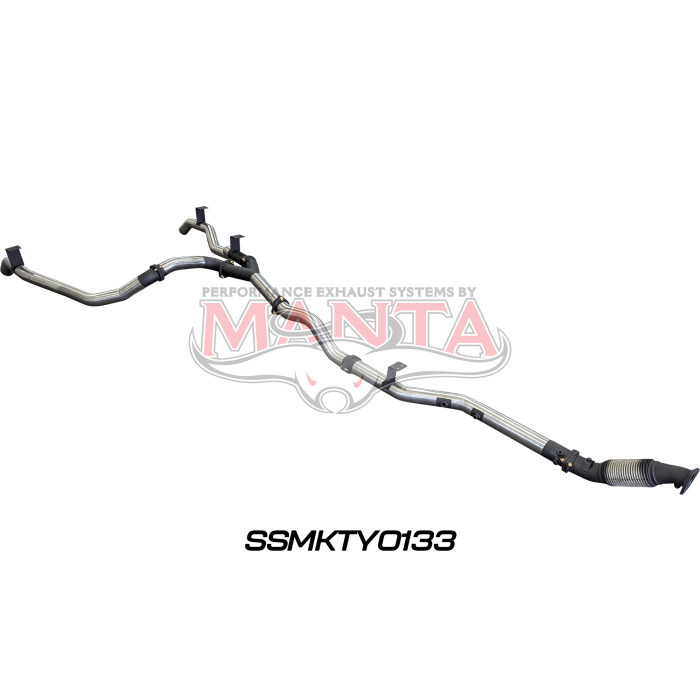 Manta VDJ79 V8 Ute Dual 3in NO Cat, WOM DPF Exhaust System SSMKTY0133