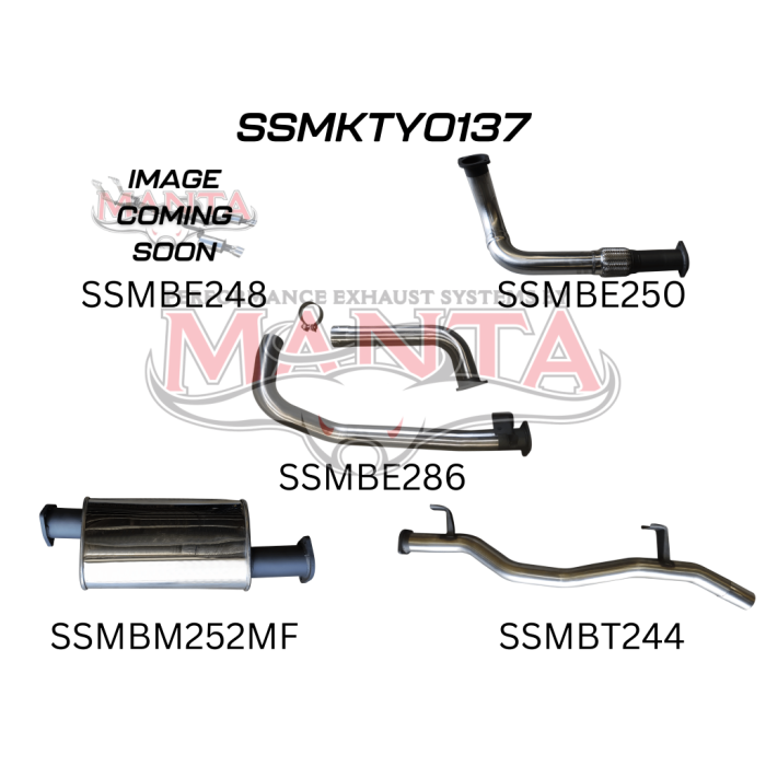 Manta HZJ75, 78 3in With Muffler to Suit DTS Turbo Exhaust System SSMKTY0137