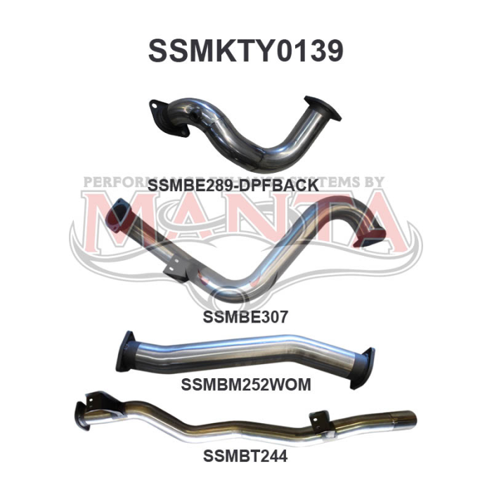 Manta VDJ78 V8 Troop Carrier DPF Back 3in Exhaust System SSMKTY0139