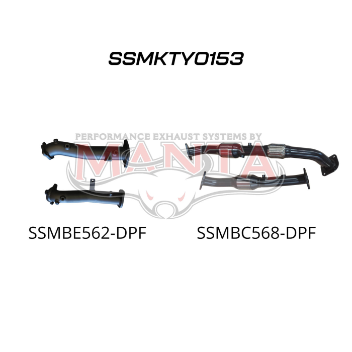 Manta VDJ200 DPF Delete Only With Cats Exhaust System SSMKTY0153