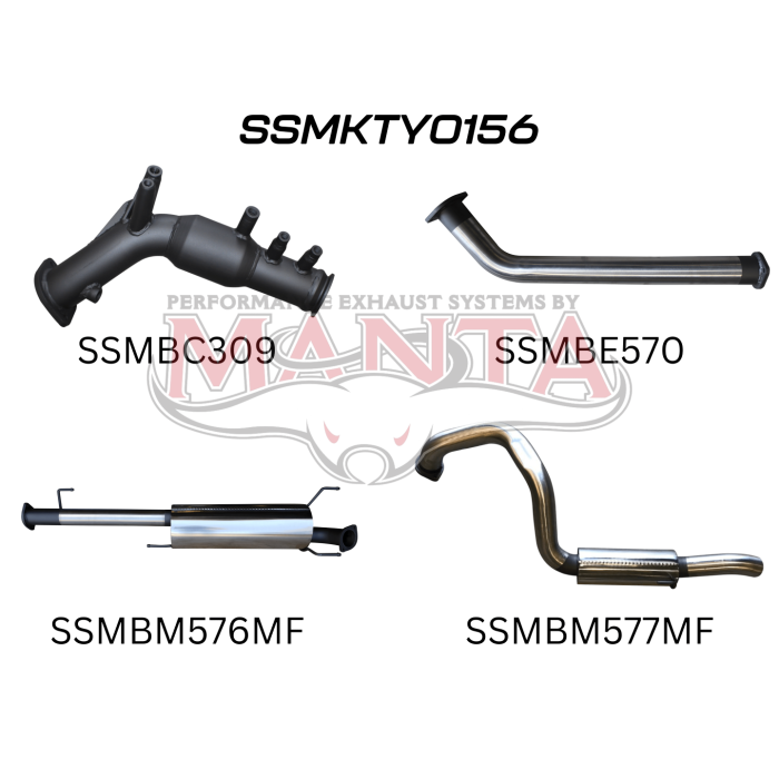 Manta GDJ150 Prado 2.8L Turbo Back With Cat Exhaust System SSMKTY0156
