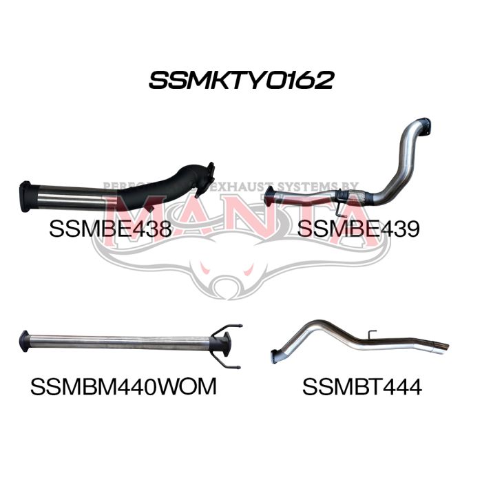 Manta Hilux KZN165R 3.0L TD 3 With Pipe only Exhaust System SSMKTY0162