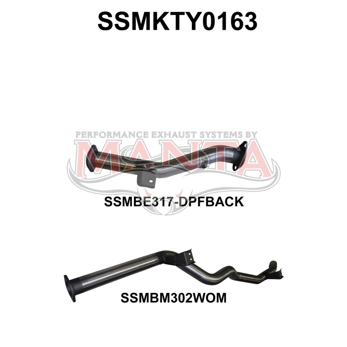 Manta VDJ76 V8 Wagon 3in DPF Back Exhaust System SSMKTY0163