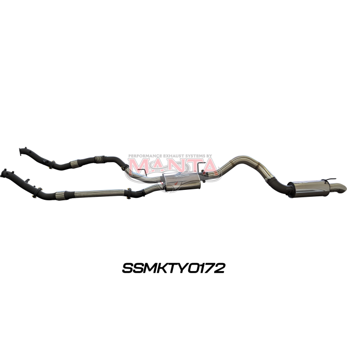 Manta VDJ200 DPF 3in Dual With Cat & Muffler 4in Tailpipe W/ Rear MUF Exhaust System SSMKTY0172