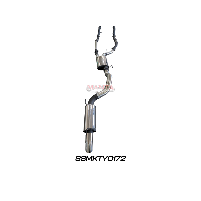 Manta VDJ200 DPF 3in Dual With Cat & Muffler 4in Tailpipe W/ Rear MUF Exhaust System SSMKTY0172