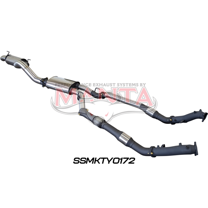 Manta VDJ200 DPF 3in Dual With Cat & Muffler 4in Tailpipe W/ Rear MUF Exhaust System SSMKTY0172