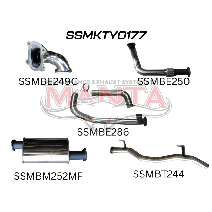 Manta HZJ78 Landcruiser 4.2L 6cyl Troop Carrier, With CT26 Turbo Fitted Exhaust System SSMKTY0177