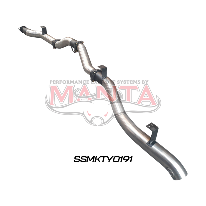 Manta VDJ79 V8 4.5L TD, Ute 2016 To Current, 4in Single DPF Back Without Muffler Exhaust System SSMKTY0191
