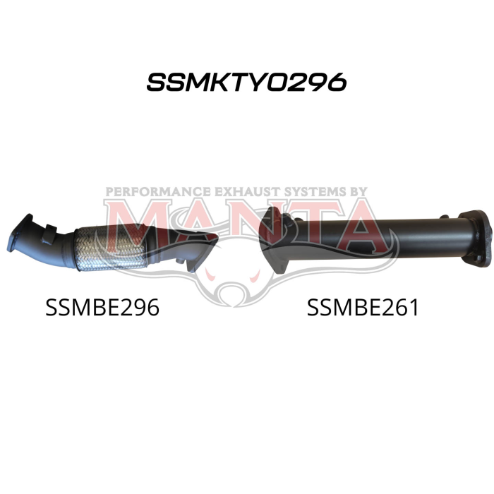Manta VDJ76/78/79 V8 3in No Cat DPF Replacement Exhaust System SSMKTY0296