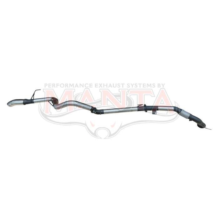 Manta Toyota Landcruiser 300 Series V6 3in DPF Back Without Mufflers, Chrome 4in Tip Exhaust System SSMKTY0300