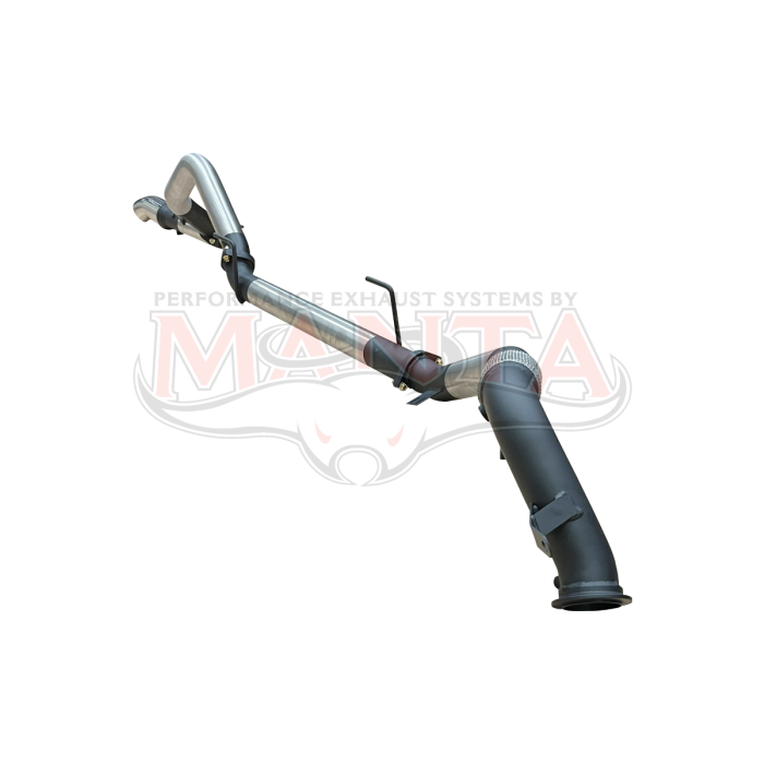 Manta Toyota Landcruiser 300 Series V6 3in DPF Back Without Mufflers, Chrome 4in Tip Exhaust System SSMKTY0300