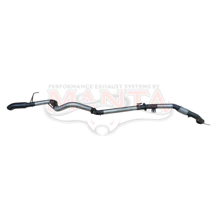 Manta Toyota Landcruiser 300 Series V6 3in DPF Back Without Mufflers, Black 4in Tip Exhaust System SSMKTY0307