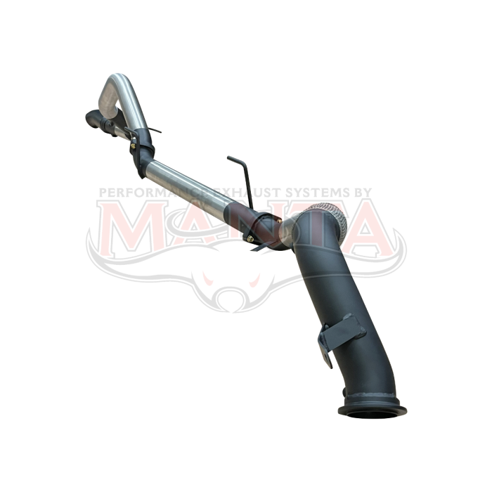 Manta Toyota Landcruiser 300 Series V6 3in DPF Back Without Mufflers, Black 4in Tip Exhaust System SSMKTY0307