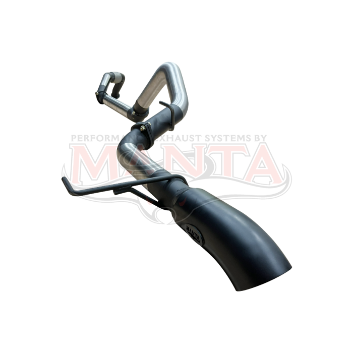Manta Toyota Landcruiser 300 Series V6 3in DPF Back Without Mufflers, Black 4in Tip Exhaust System SSMKTY0307