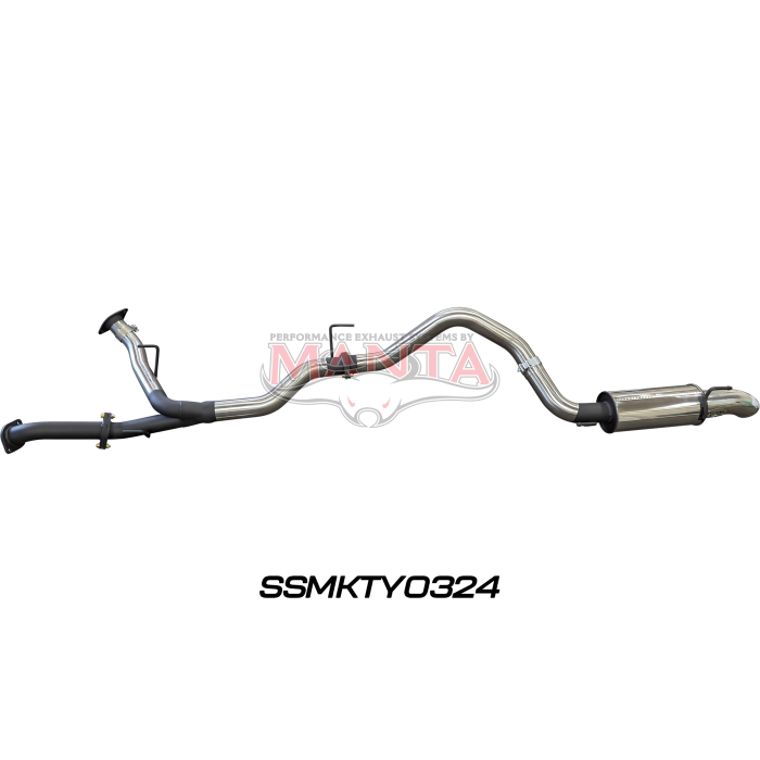 Manta VDJ200 2.5in Dual DPF Back To Single 3In, With Rear Muffler Incl 4in Tip Exhaust System SSMKTY0324