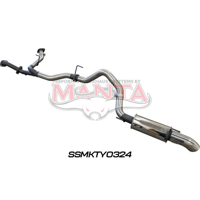Manta VDJ200 2.5in Dual DPF Back To Single 3In, With Rear Muffler Incl 4in Tip Exhaust System SSMKTY0324