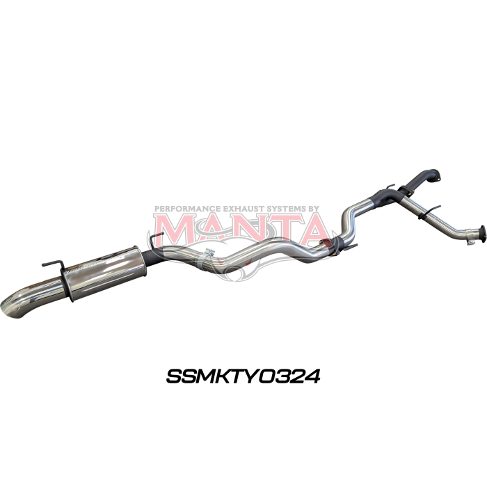 Manta VDJ200 2.5in Dual DPF Back To Single 3In, With Rear Muffler Incl 4in Tip Exhaust System SSMKTY0324