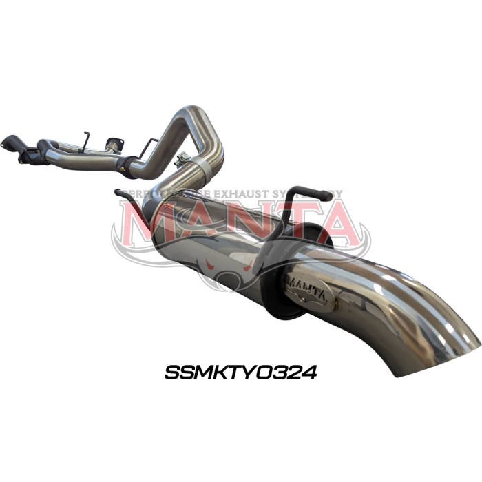 Manta VDJ200 2.5in Dual DPF Back To Single 3In, With Rear Muffler Incl 4in Tip Exhaust System SSMKTY0324
