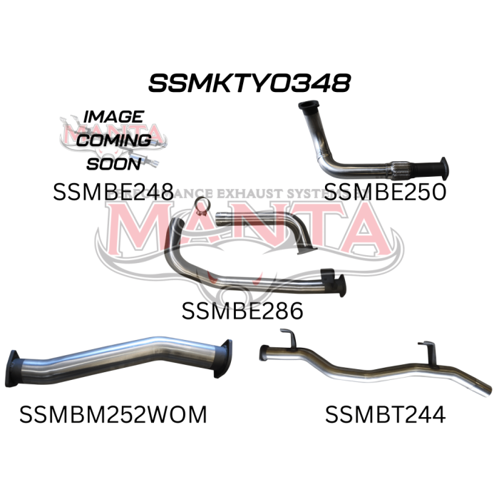 Manta HZJ75, 78 3in Without Muffler to Suit DTS Turbo Exhaust System SSMKTY0348