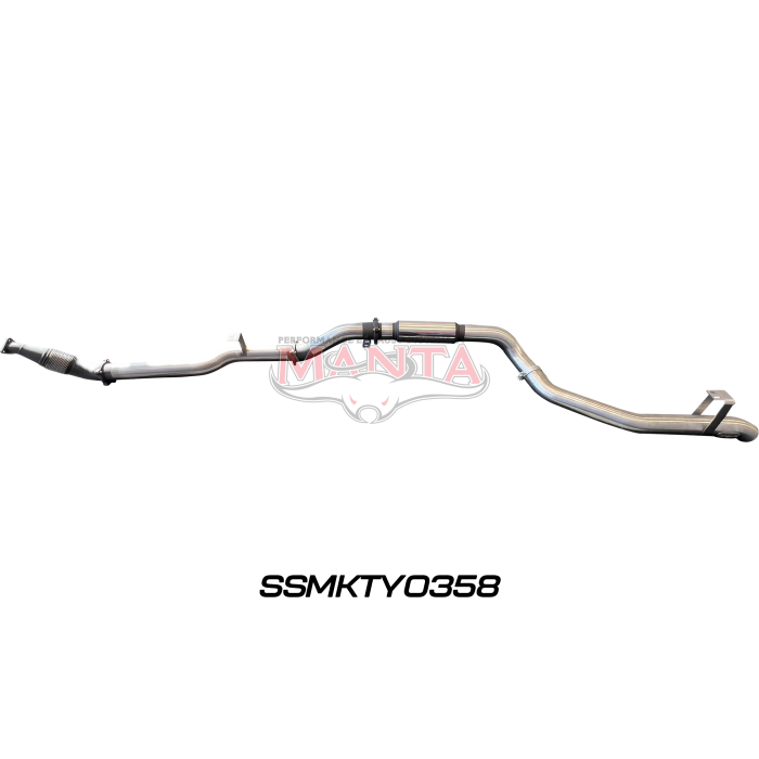 Manta VDJ79 Single & Dual Cab Ute 4in Turbo Back for Superior Eng Coil Conversion without Cat with Muffler Exhaust System SSMKTY0358