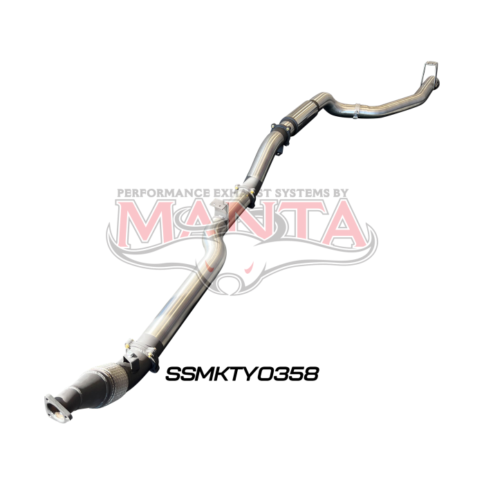 Manta VDJ79 Single & Dual Cab Ute 4in Turbo Back for Superior Eng Coil Conversion without Cat with Muffler Exhaust System SSMKTY0358