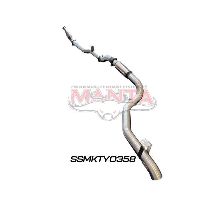 Manta VDJ79 Single & Dual Cab Ute 4in Turbo Back for Superior Eng Coil Conversion without Cat with Muffler Exhaust System SSMKTY0358