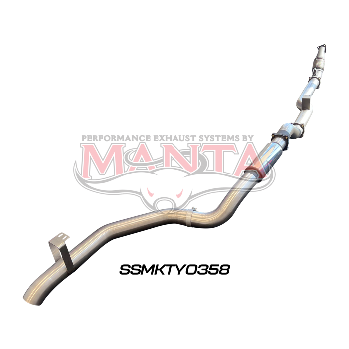 Manta VDJ79 Single & Dual Cab Ute 4in Turbo Back for Superior Eng Coil Conversion without Cat with Muffler Exhaust System SSMKTY0358