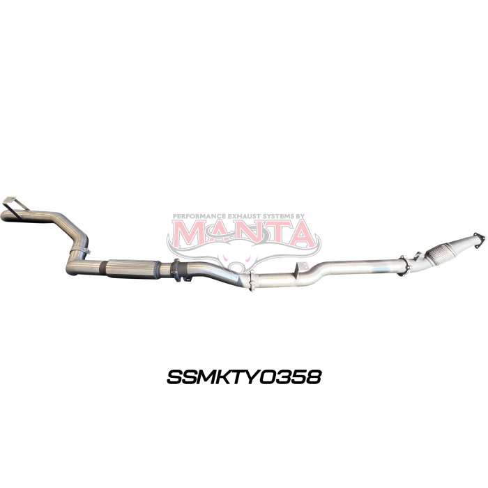 Manta VDJ79 Single & Dual Cab Ute 4in Turbo Back for Superior Eng Coil Conversion without Cat with Muffler Exhaust System SSMKTY0358
