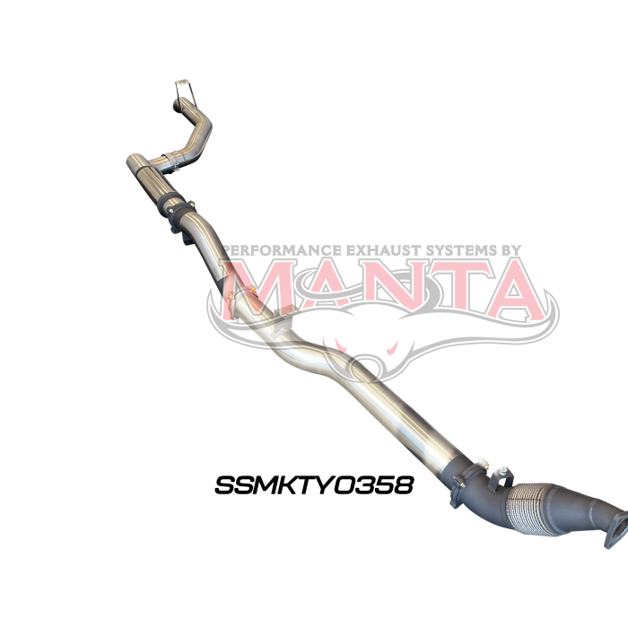 Manta VDJ79 Single & Dual Cab Ute 4in Turbo Back for Superior Eng Coil Conversion without Cat with Muffler Exhaust System SSMKTY0358