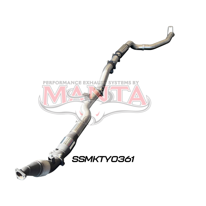 Manta VDJ79 Single & Dual Cab Ute 4in Turbo Back for Superior Eng Coil Conv 300 Ext with Cat & Muffler Exhaust System SSMKTY0361