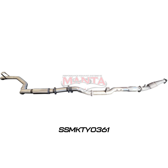 Manta VDJ79 Single & Dual Cab Ute 4in Turbo Back for Superior Eng Coil Conv 300 Ext with Cat & Muffler Exhaust System SSMKTY0361
