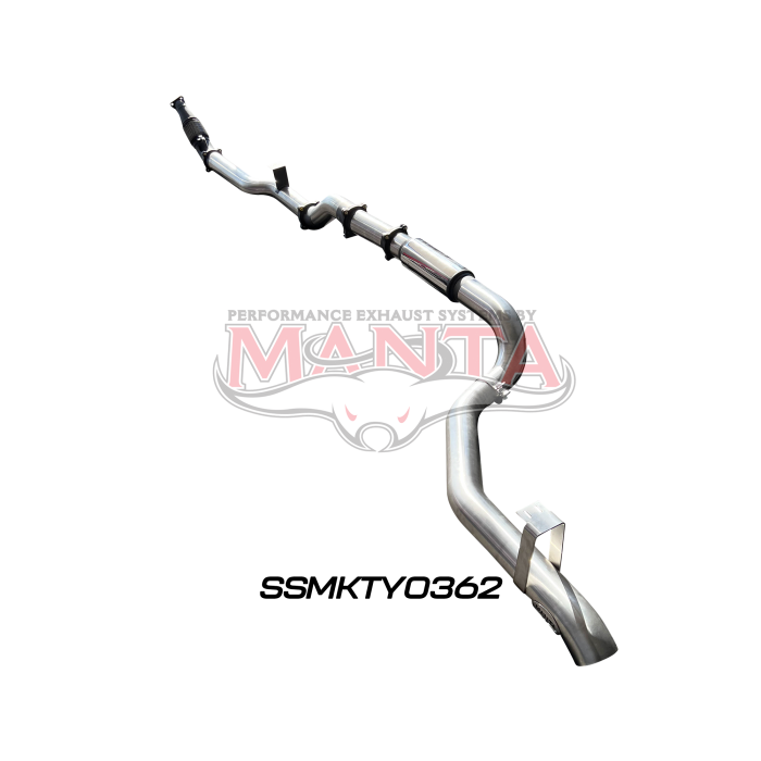 Manta VDJ79 Single & Dual Cab Ute 4in Turbo Back for Superior Eng Coil Conv 300 Ext w/out Cat with Muffler Exhaust System SSMKTY0362