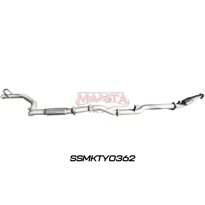 Manta VDJ79 Single & Dual Cab Ute 4in Turbo Back for Superior Eng Coil Conv 300 Ext w/out Cat with Muffler Exhaust System SSMKTY0362