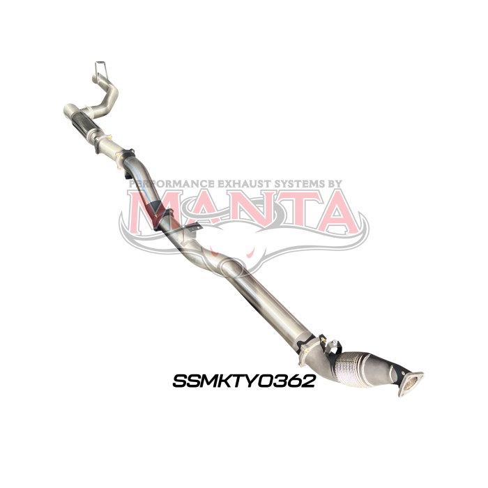Manta VDJ79 Single & Dual Cab Ute 4in Turbo Back for Superior Eng Coil Conv 300 Ext w/out Cat with Muffler Exhaust System SSMKTY0362