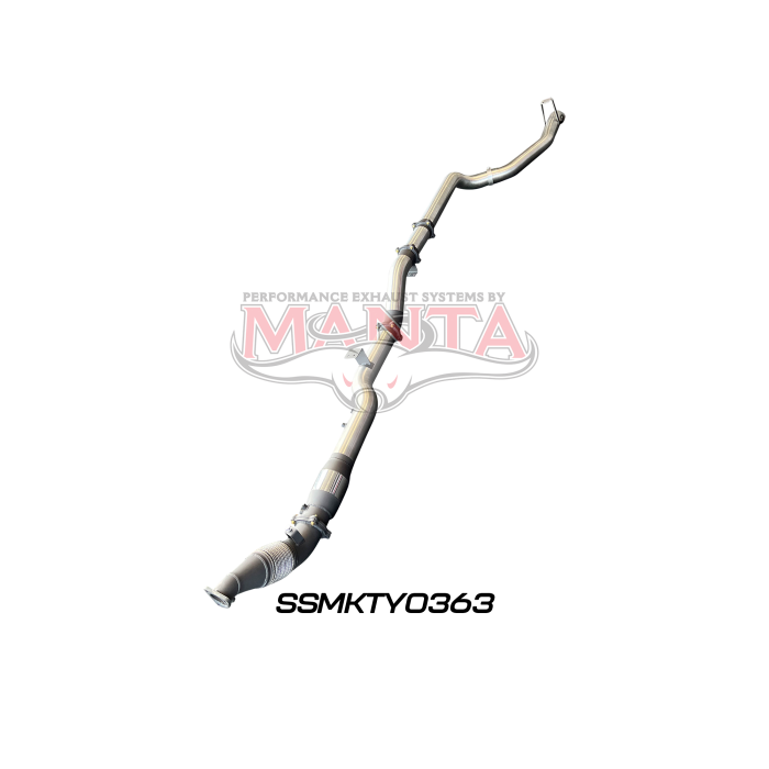 Manta VDJ79 Single & Dual Cab Ute 4in Turbo Back for Superior Eng Coil Conv 300 Ext with Cat w/out Muffler Exhaust System SSMKTY0363