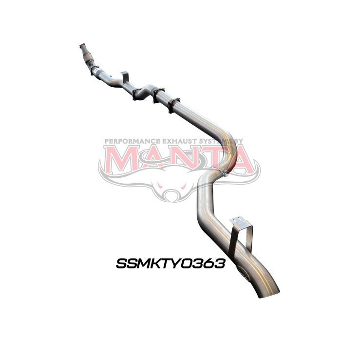 Manta VDJ79 Single & Dual Cab Ute 4in Turbo Back for Superior Eng Coil Conv 300 Ext with Cat w/out Muffler Exhaust System SSMKTY0363