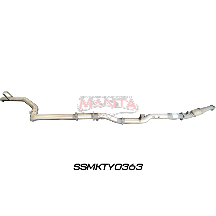 Manta VDJ79 Single & Dual Cab Ute 4in Turbo Back for Superior Eng Coil Conv 300 Ext with Cat w/out Muffler Exhaust System SSMKTY0363