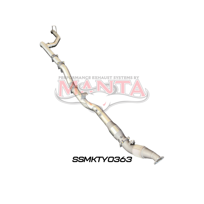 Manta VDJ79 Single & Dual Cab Ute 4in Turbo Back for Superior Eng Coil Conv 300 Ext with Cat w/out Muffler Exhaust System SSMKTY0363